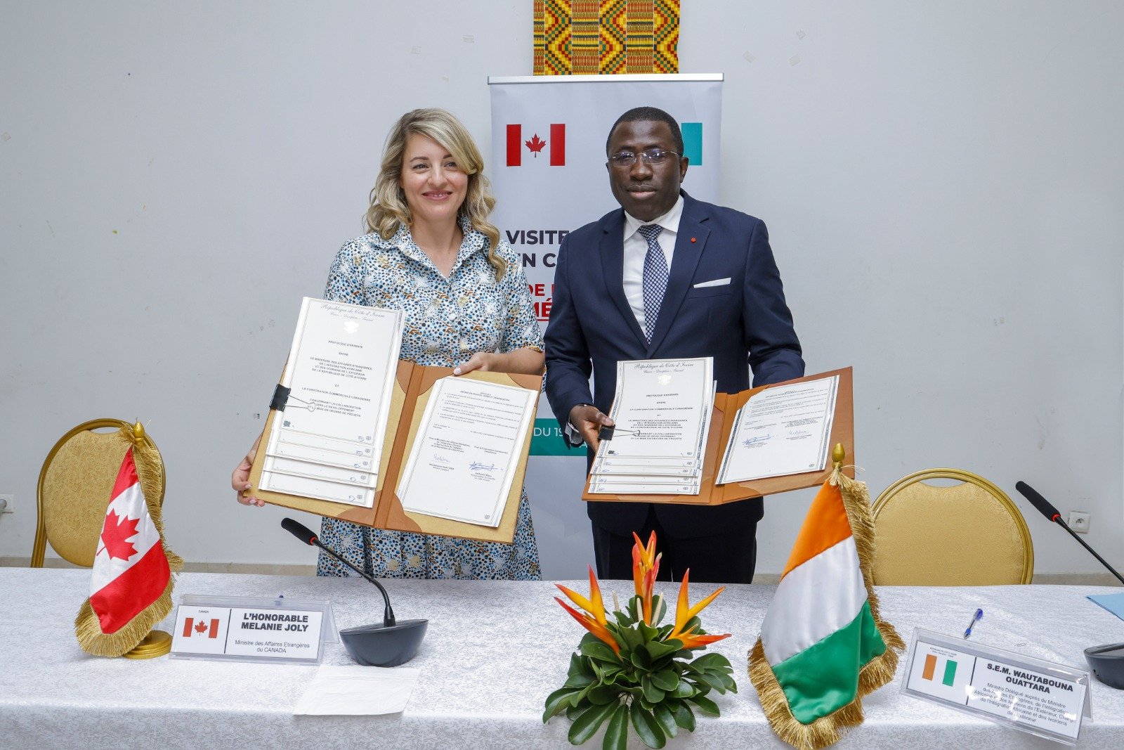 Renforcement de coopération : La Côte d'Ivoire et le Canada signent un protocole d’entente