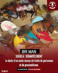 Séguéla : La BRI de man démantèle un réseau de traite de personnes et de proxénétisme