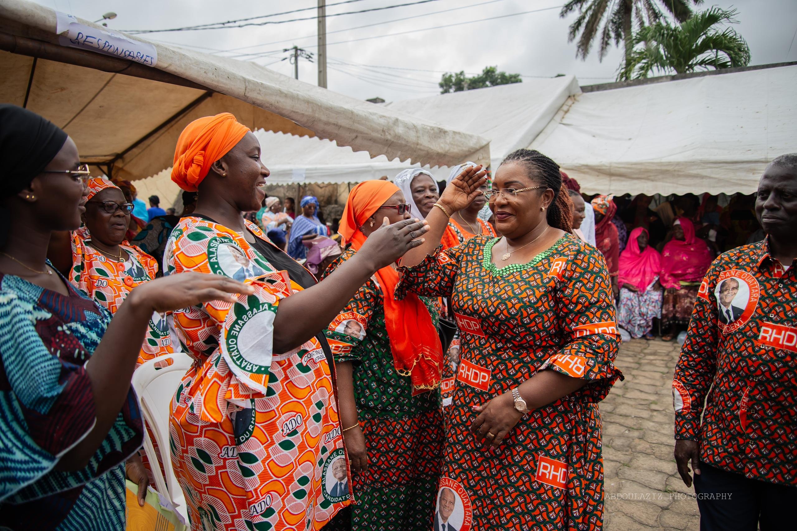 Harlette Badou depuis Yopougon : “Nous allons faire gagner notre champion, Alassane Ouattara, au premier tour en 2025”