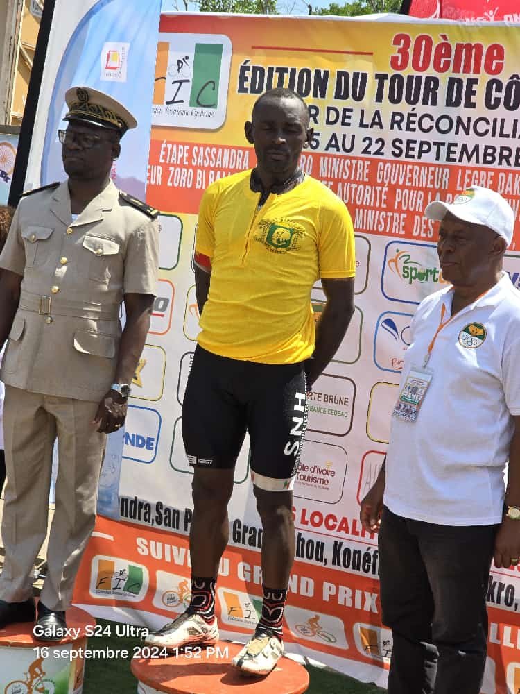 Cyclisme-30ème Tour de Côte d’Ivoire (2ème étape) : Kamzong Abossolo Clovis, nouveau maillot jaune