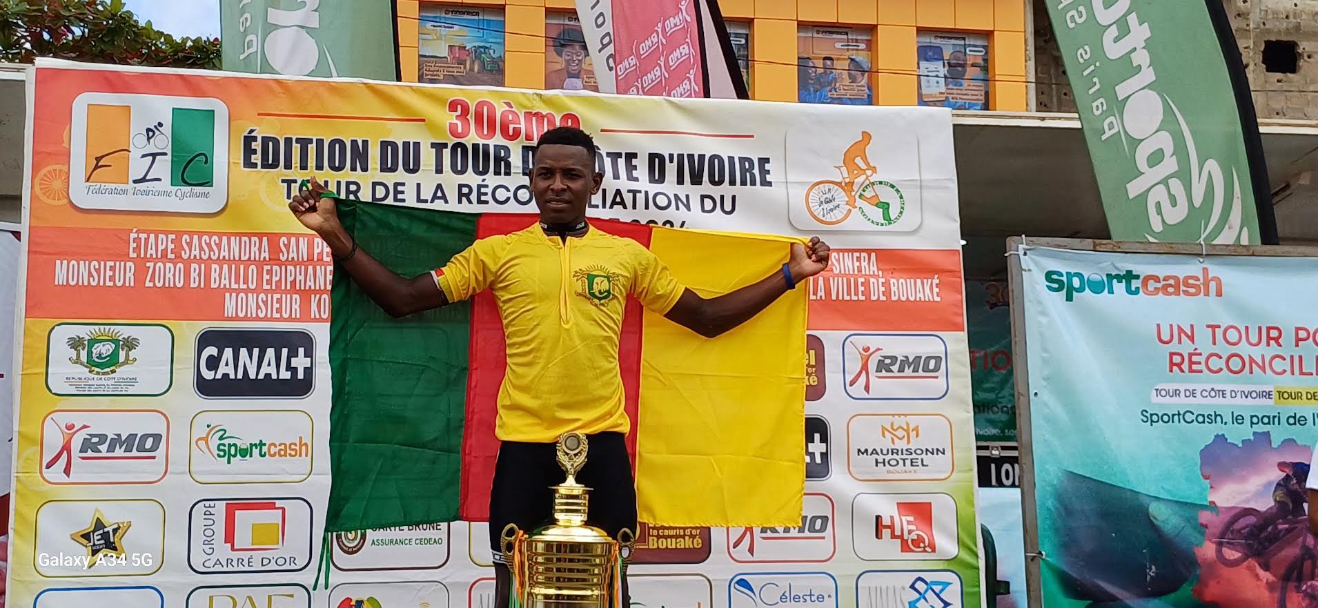 Cyclisme : Le Camerounais Kuere Rodrigue remporte le 30e Tour de Côte d’Ivoire