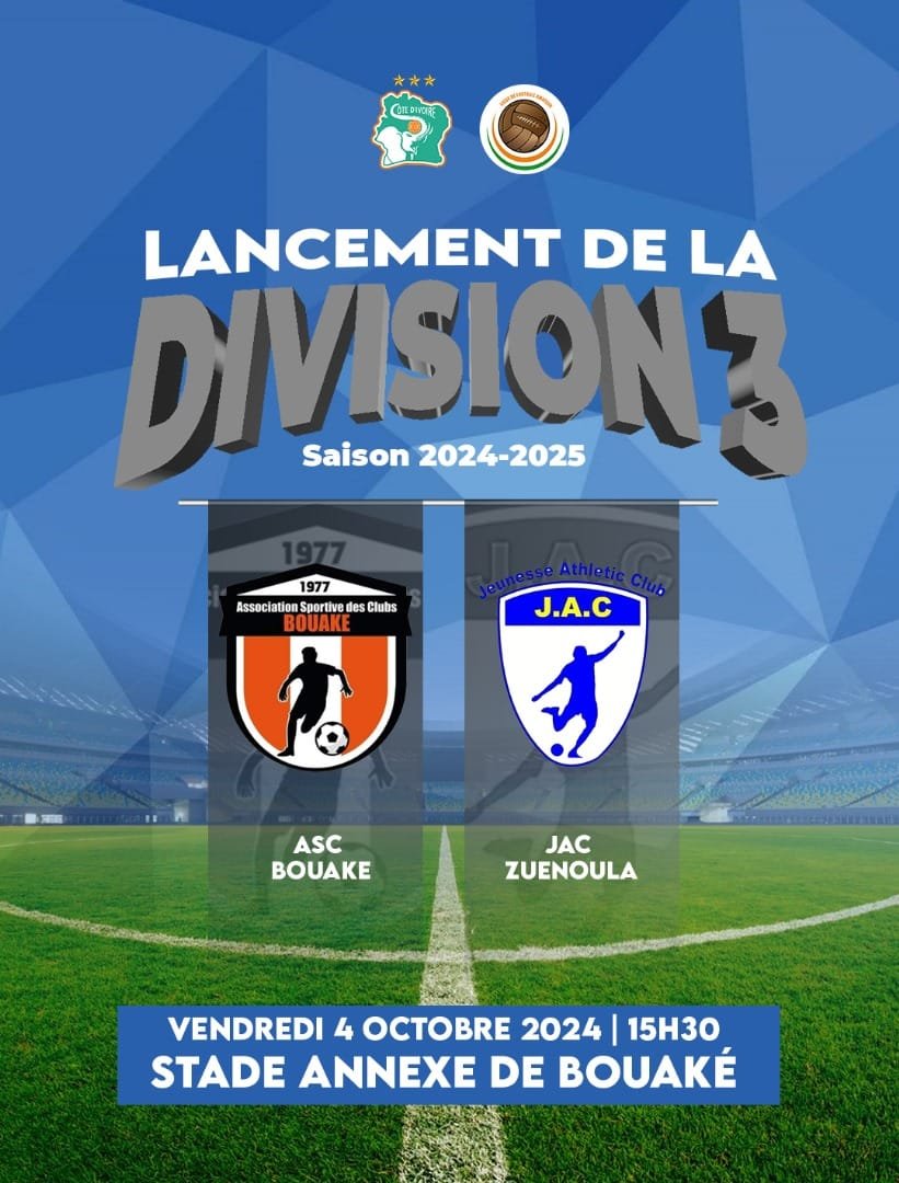 FIF : La Division 3 démarre, ce vendredi 4 octobre, à Bouaké