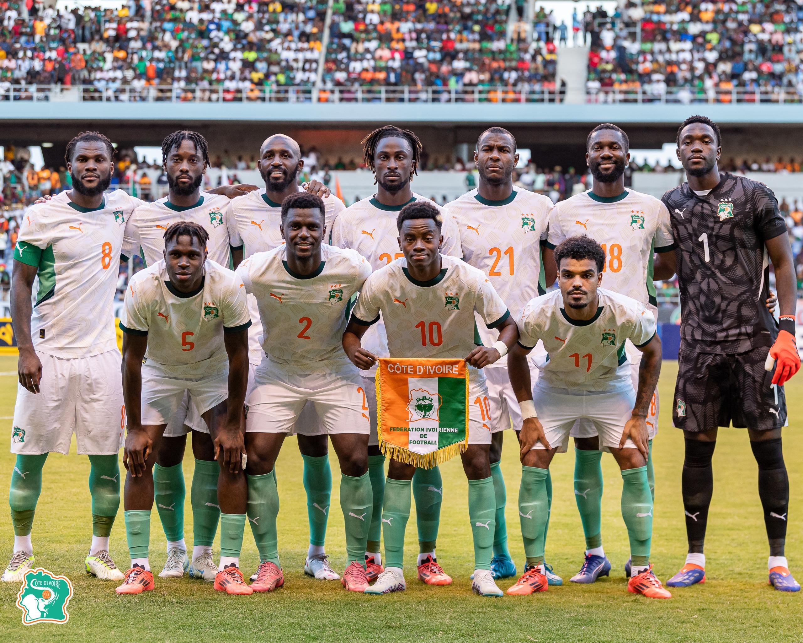 Maillot Domicile Côte D'Ivoire 2024/2025 – Puma, Blanc/orange, Tailles S à XXL