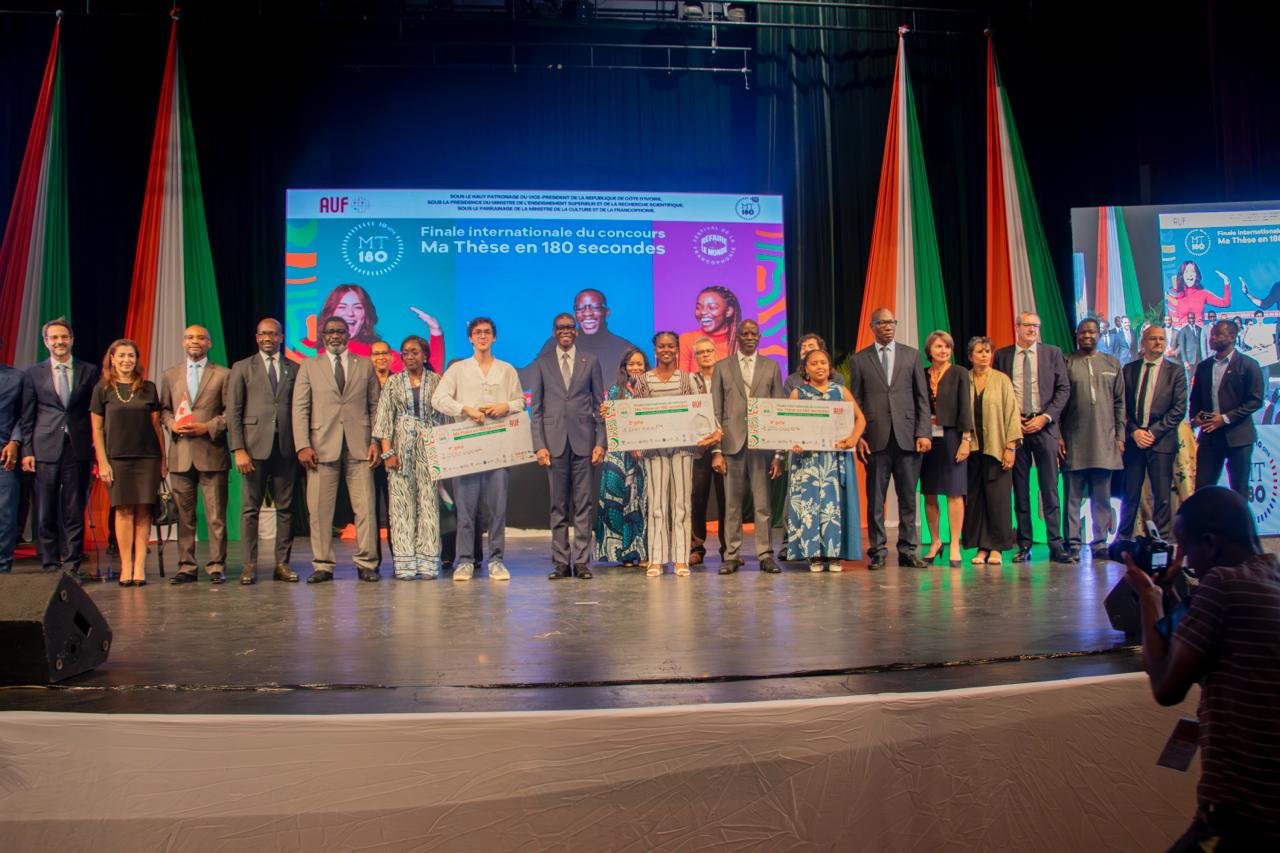 Concours francophone ‘’Ma thèse en 180 secondes’’ : La Belgique sur le podium, la Côte d’Ivoire remporte le prix du public