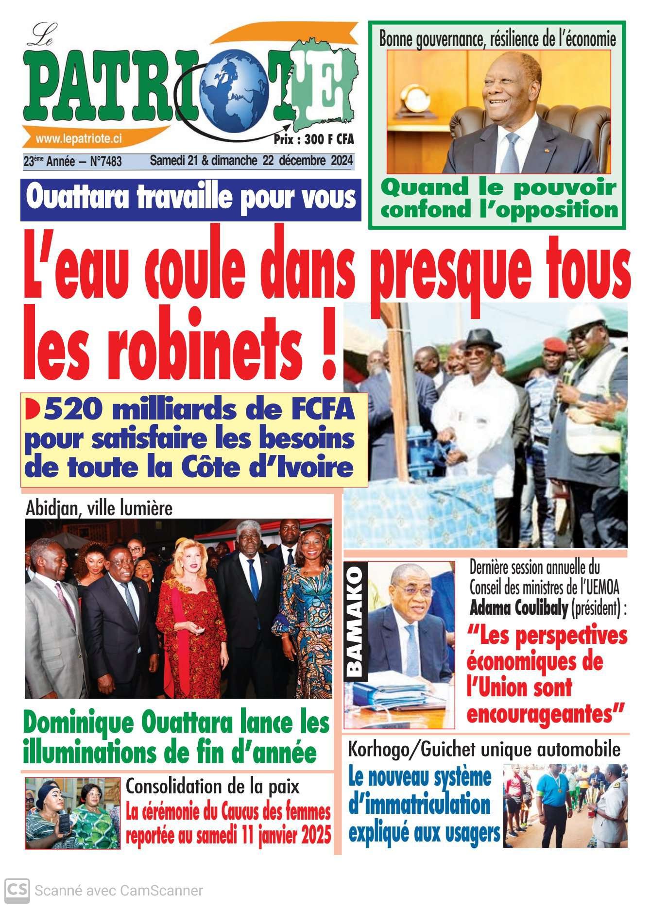 Ouattara travaille travaille pour vous - Projet eau pour tous : L'eau coule dans presque tous les robinets !