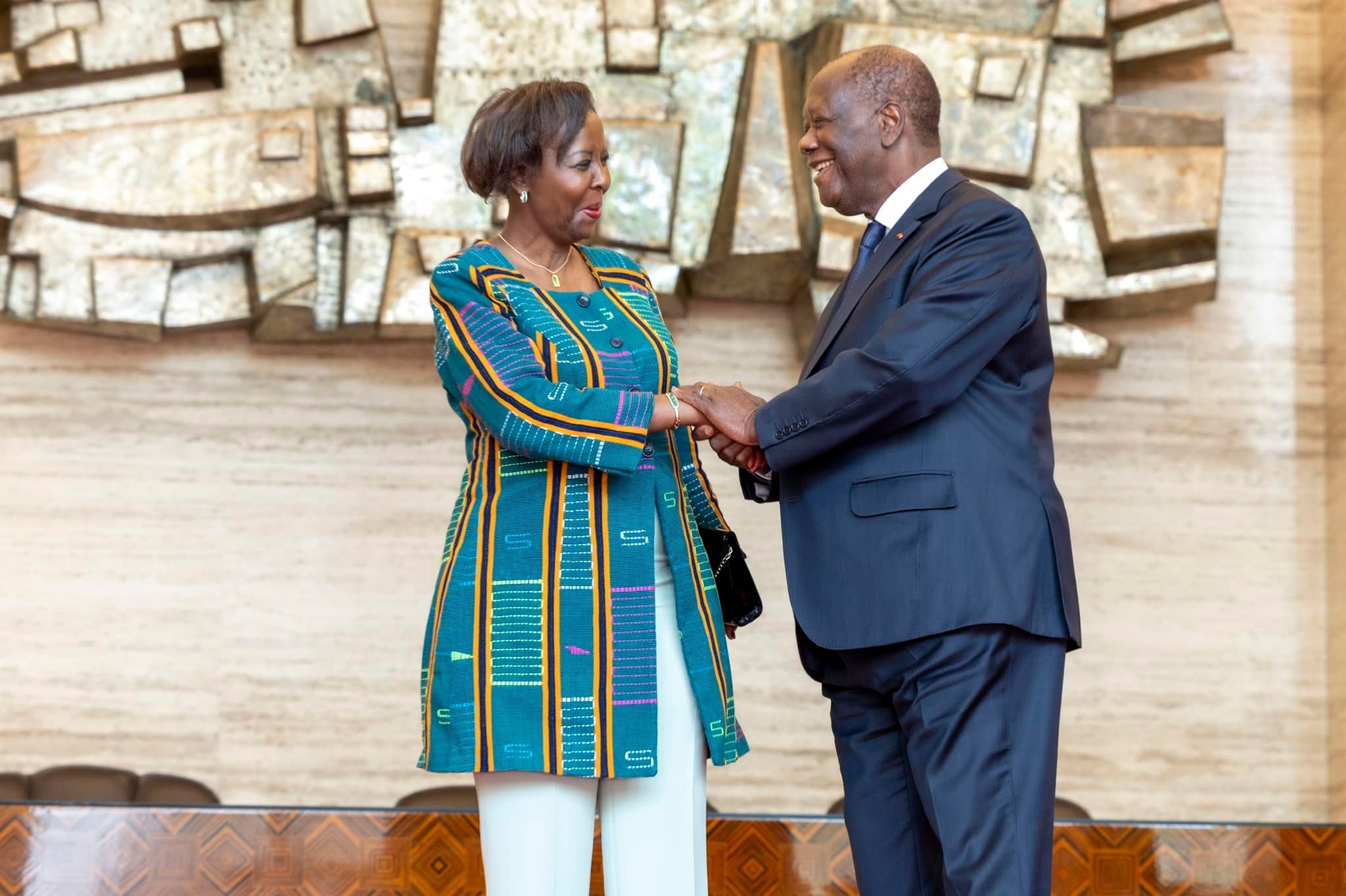 Relations Côte d’Ivoire-OIF : Le Président Ouattara et Mme Louise Mushikiwabo font le point