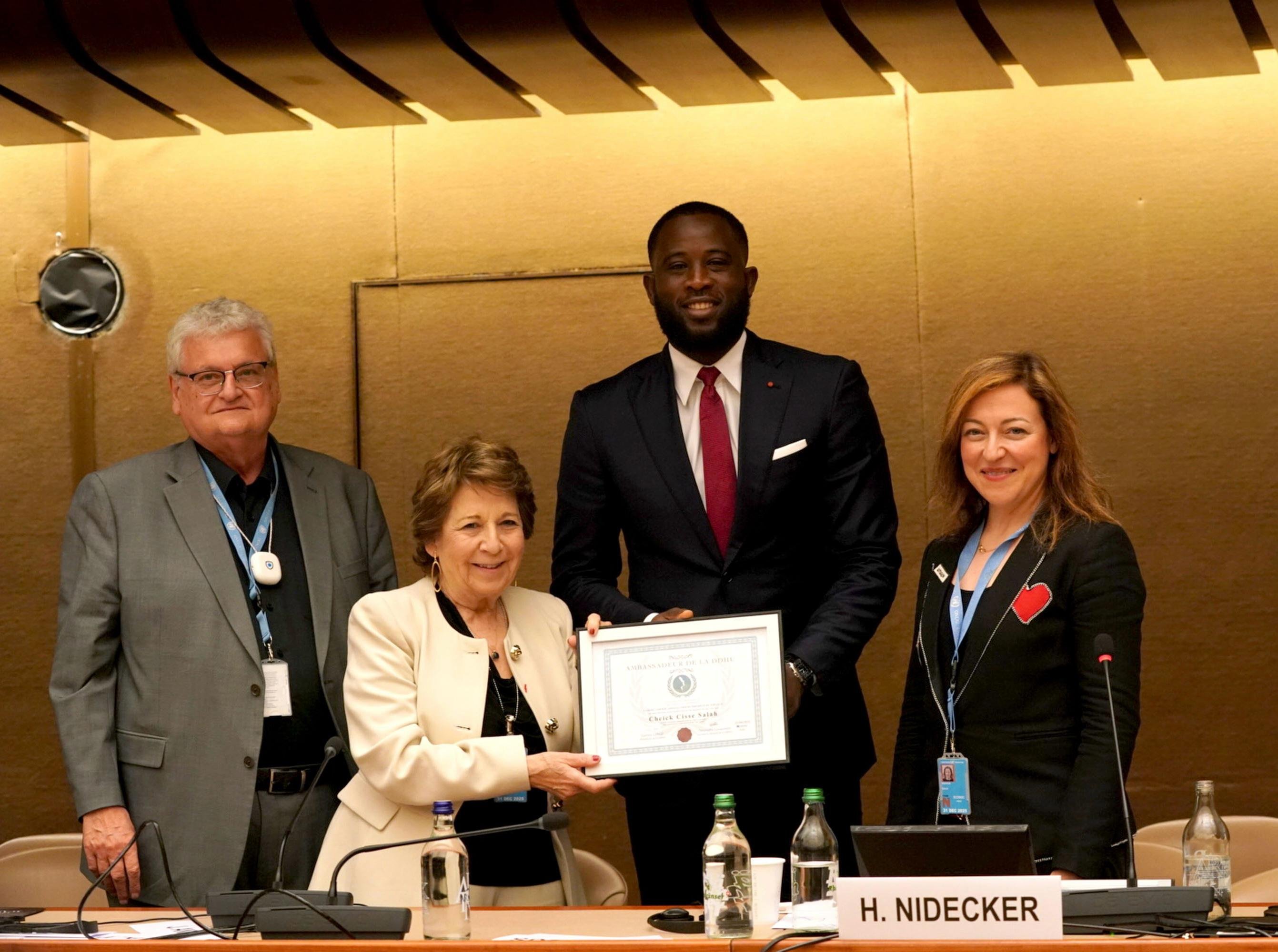 Déclaration Universelle des Droits de l'Humanité (DDHu) : Le taekwondoïste ivoirien Cissé Cheick Sallah Junior nommé Ambassadeur !