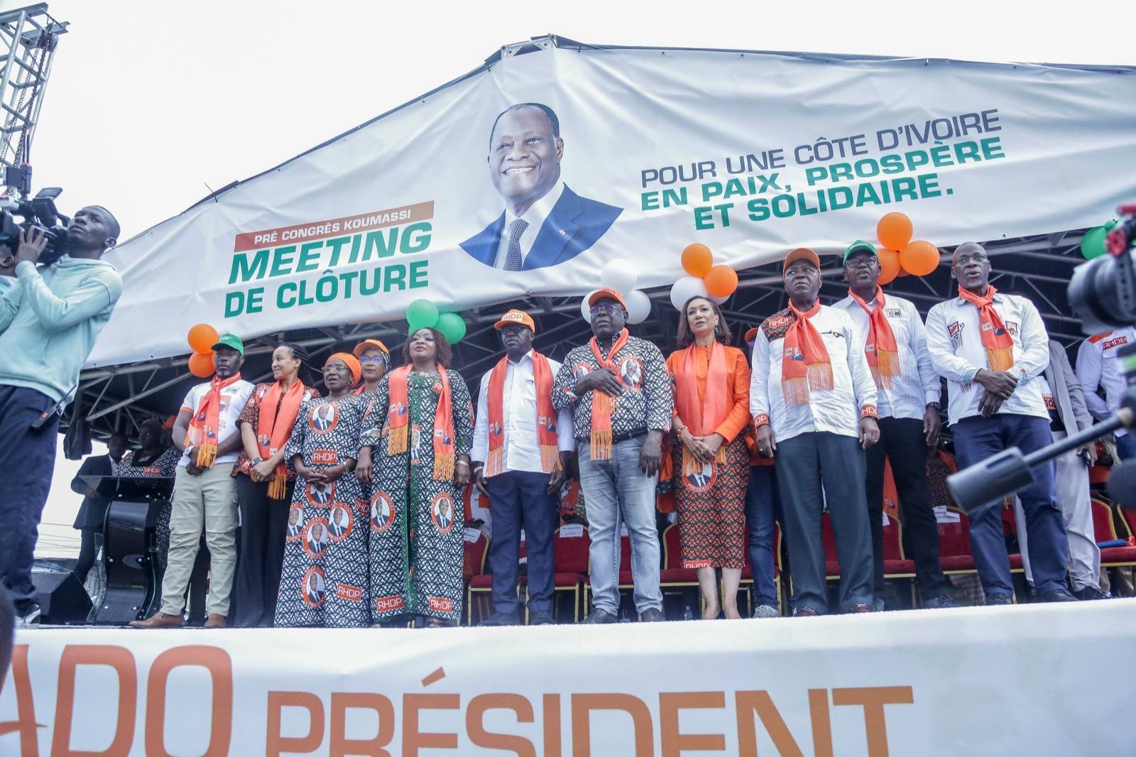 Précongrès du RHDP : Les militants bravent la pluie pour ADO à Koumassi  