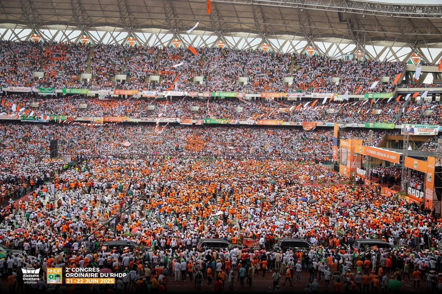 Congrès ordinaire du RHDP : Plus de 100 000 militants magnifient Ouattara au meeting de clôture