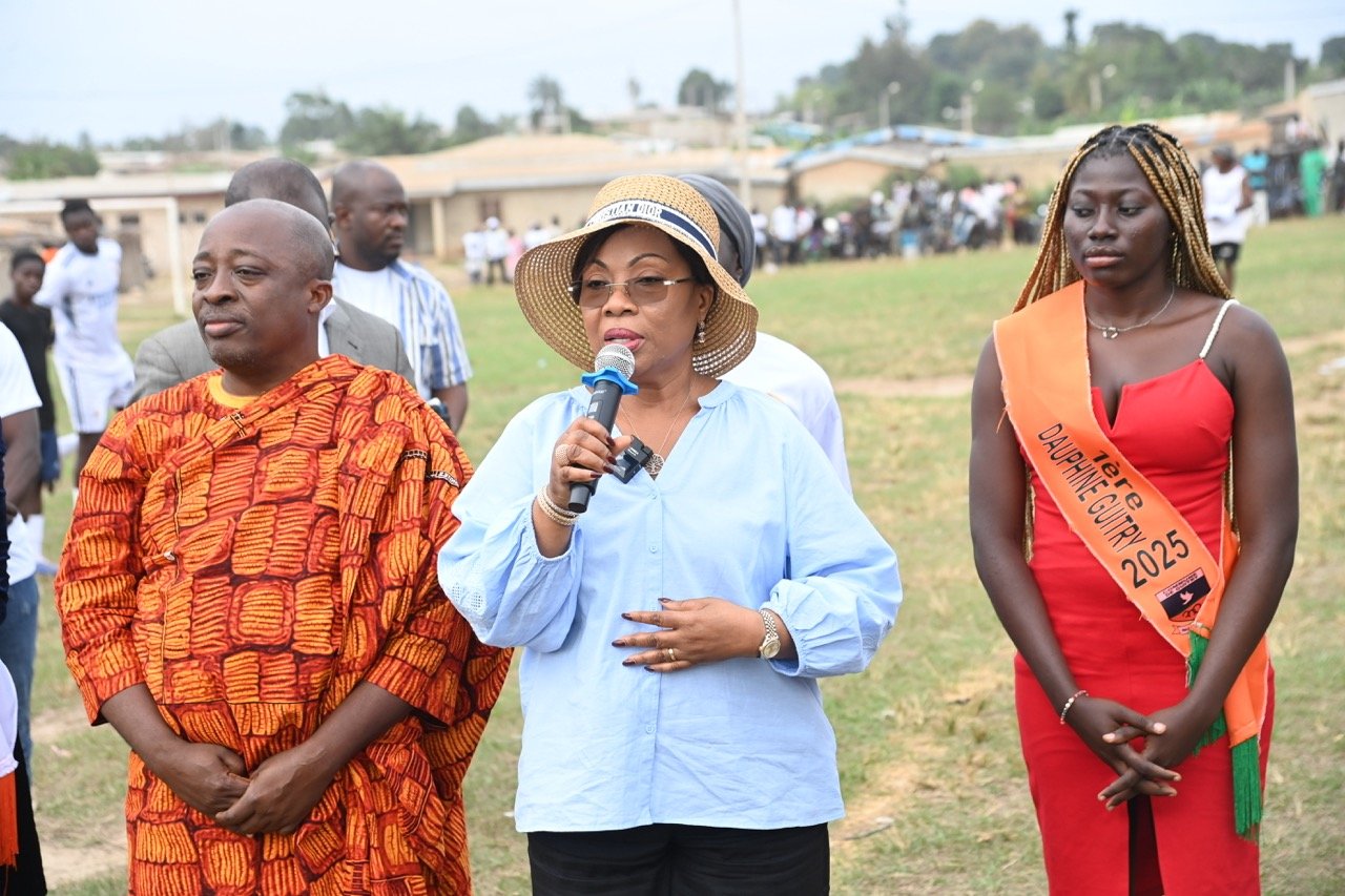 Guitry : Le vibrant hommage de Yao Patricia Sylvie à la Première Dame, Dominique Ouattara lors de la finale de la 10e édition du tournoi de football de Children of Africa