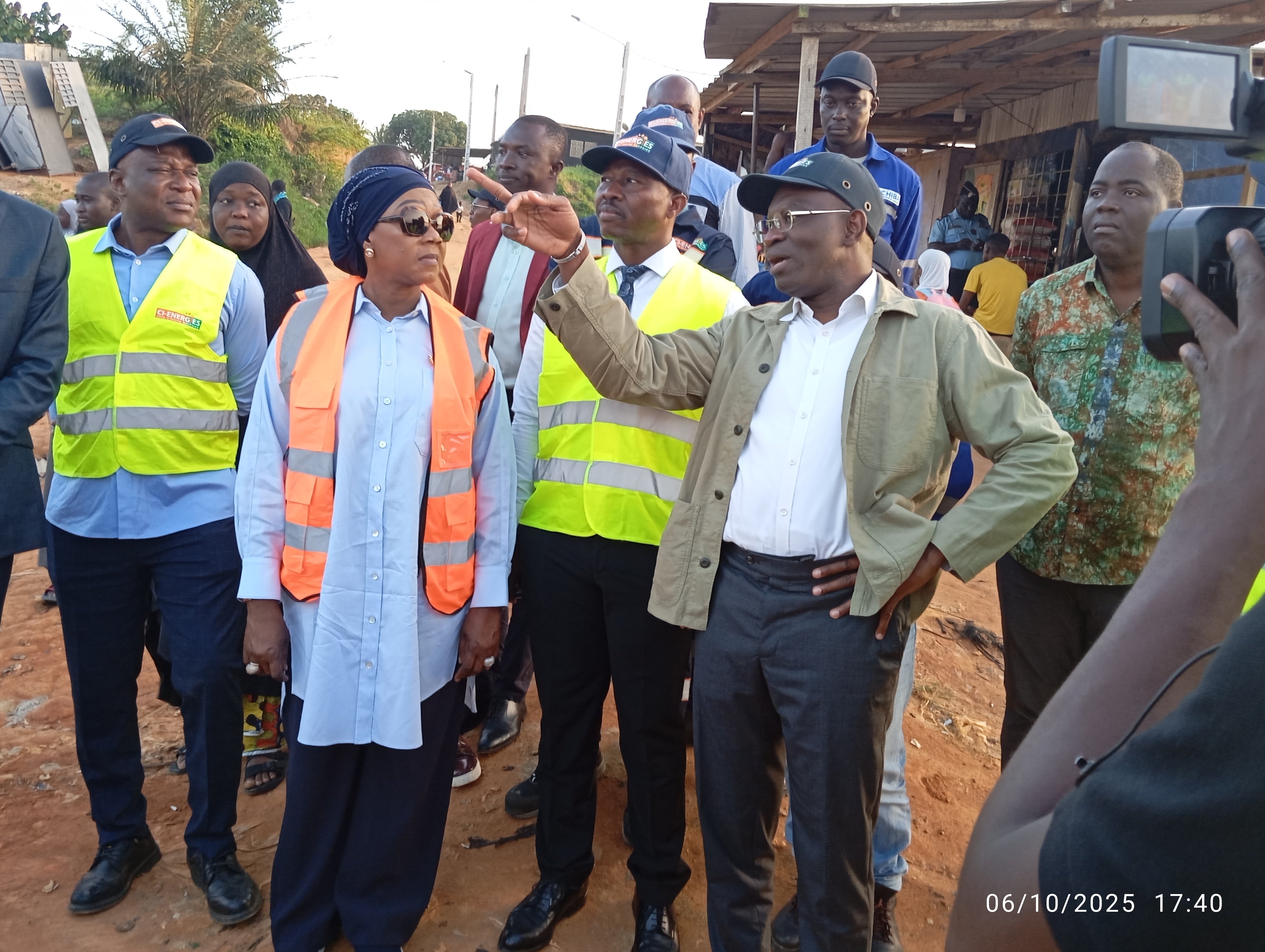 Visite poste source 225/33 kV d’Abobo-Anyama : Sidibé Noumory rassure sur la fin des travaux