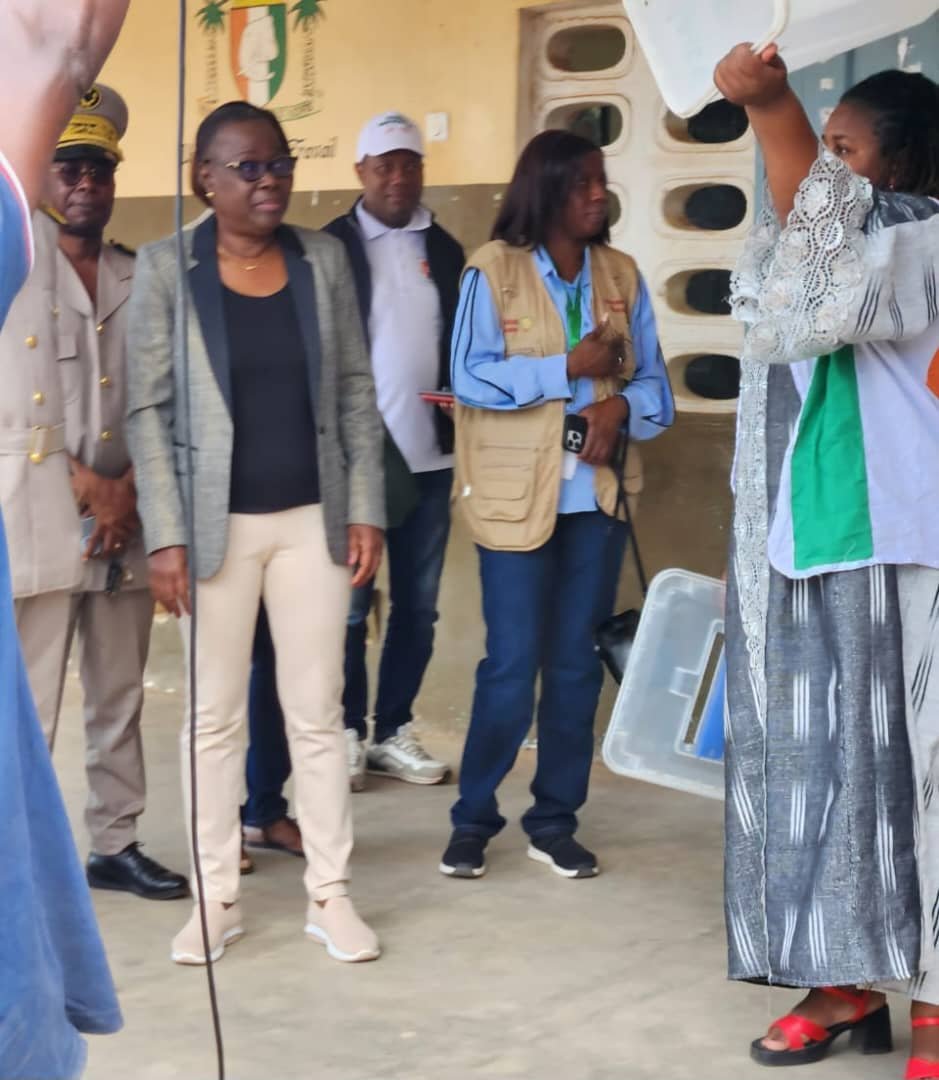 Présidentielle 2025 : La superviseure de la CEI, Yoli-Bi Koné, satisfaite du bon déroulement du scrutin à San Pedro