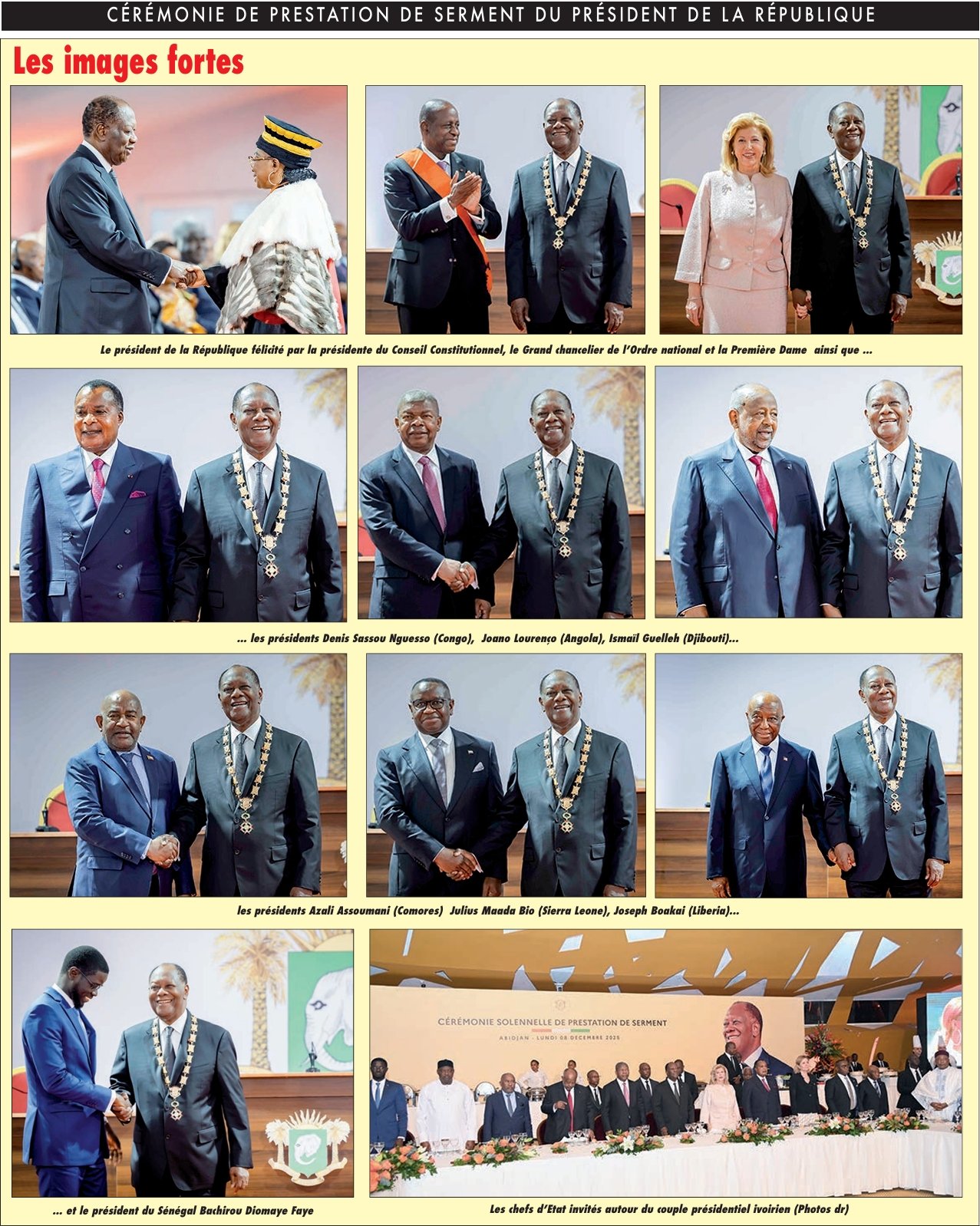 Prestation de serment du président Ouattara en images Prestation de serment du président Ouattara en images