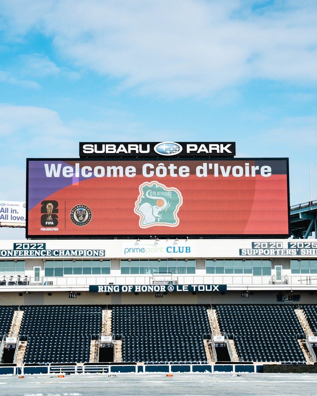 Coupe du Monde 2026 : Subaru Park, camp de base officiel des Éléphants