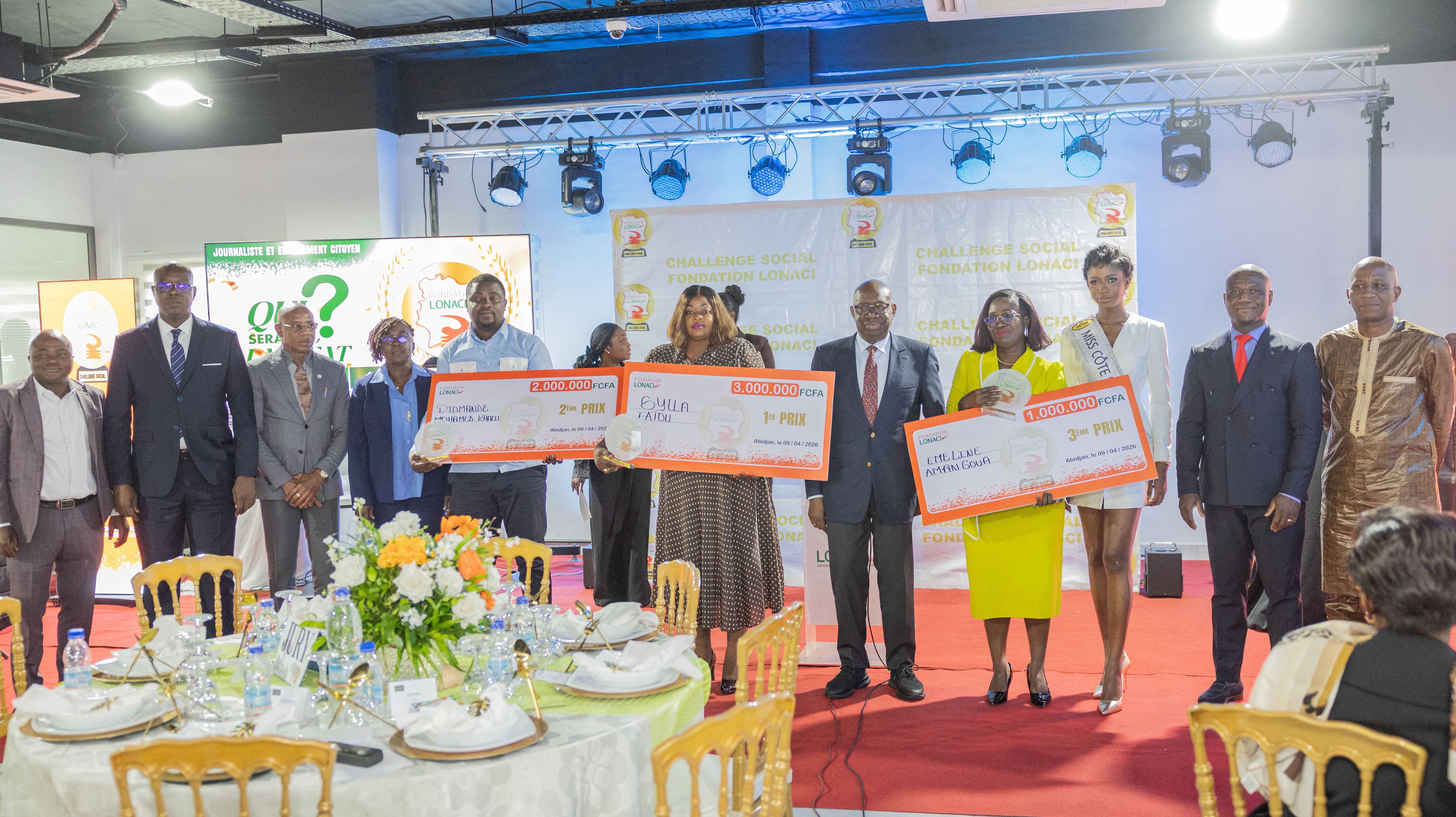 Challenge social Fondation Lonaci : Les trois lauréats de l’édition 2025 récompensés