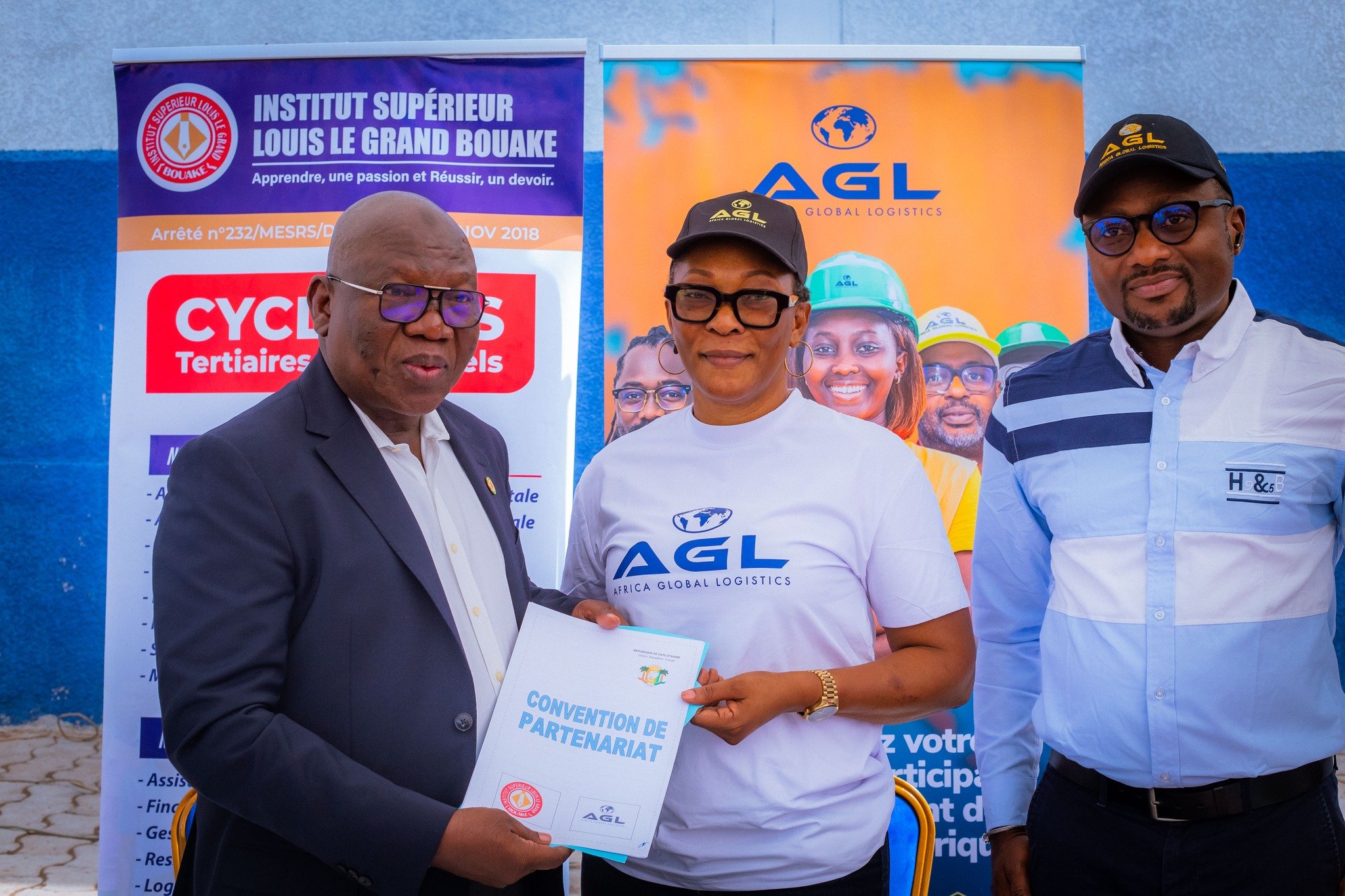 Bouaké-Convention de partenariat entre ISLG et AGL : Traoré Bamoudien ouvre les portes de la formation pratique aux étudiants en logistique