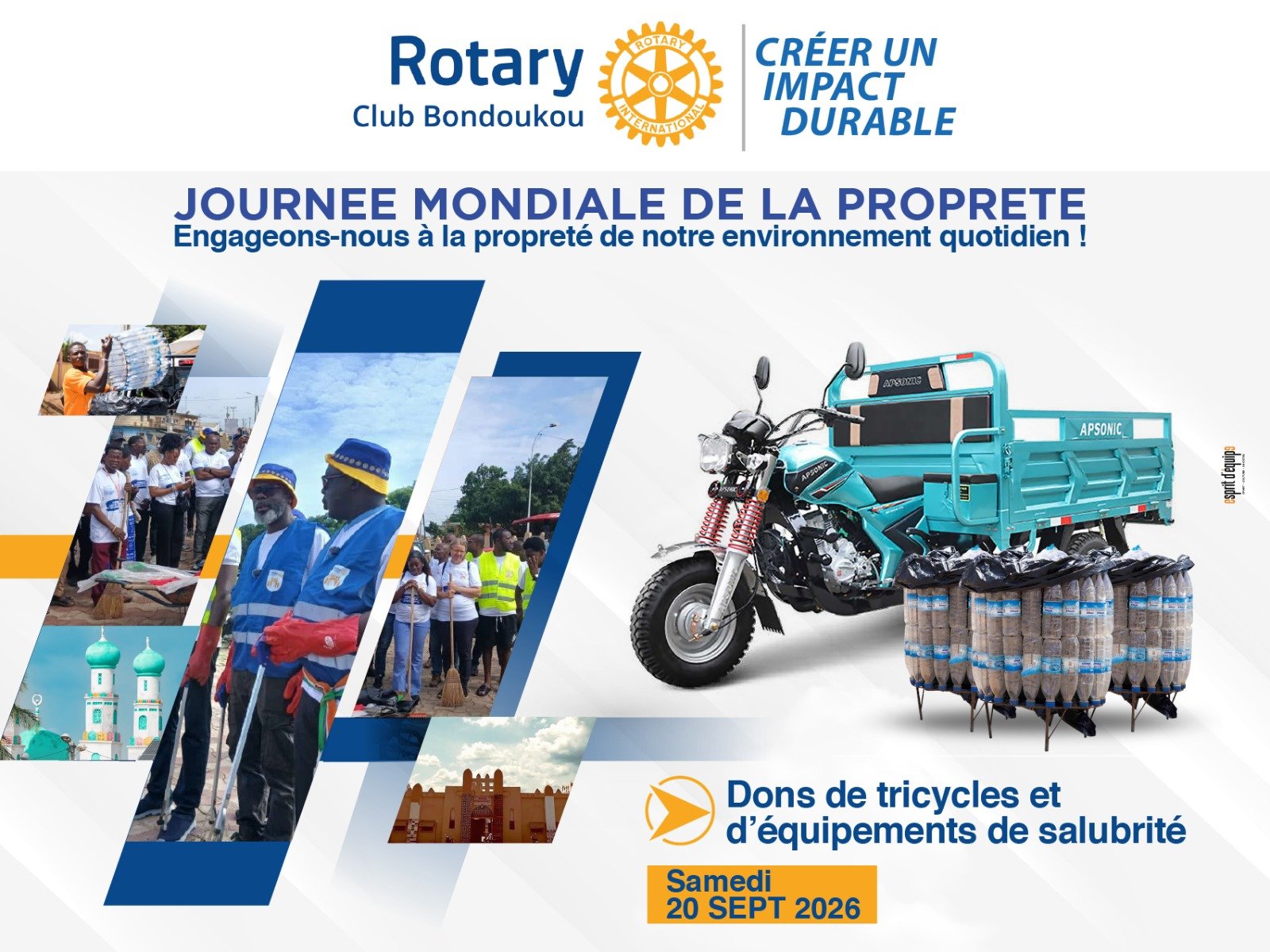 Bondoukou : Le Rotary Club Bondoukou lance le « Challenge Salubrité » pour un cadre de vie propre et durable