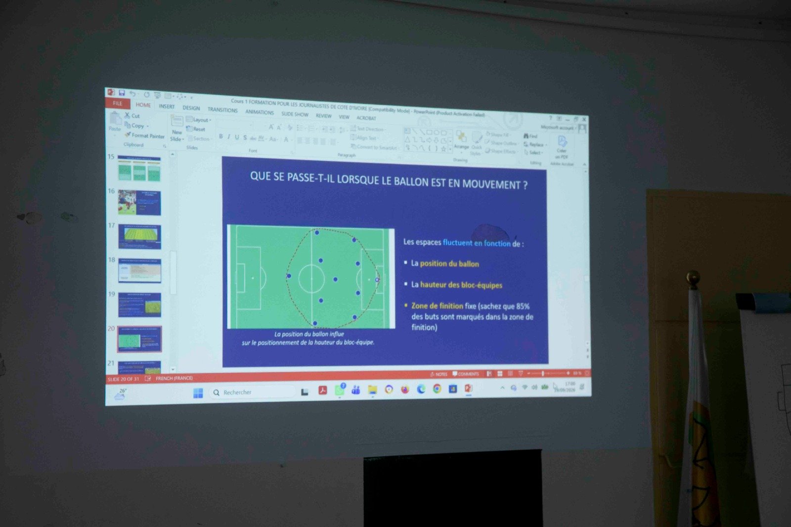 Football : L'AJSCI et l'ACFFA-CI outillent des acteurs sur les « Systèmes de jeu »